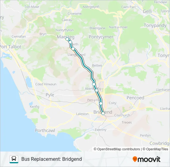 TRANSPORT FOR WALES Bus Line Map