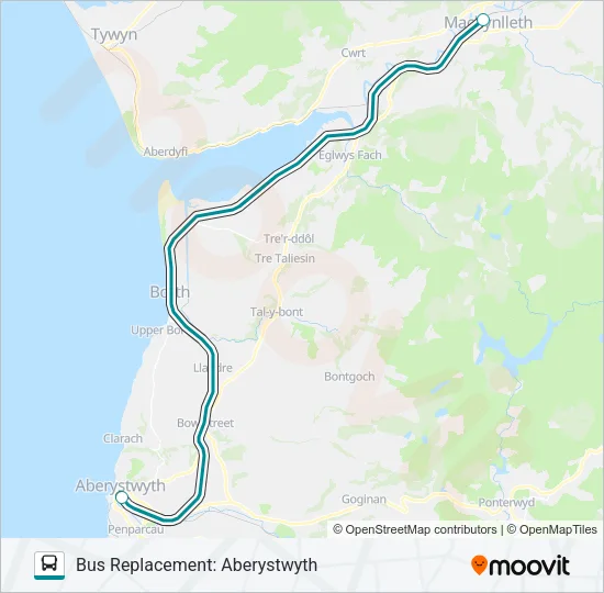 TRANSPORT FOR WALES Bus Line Map