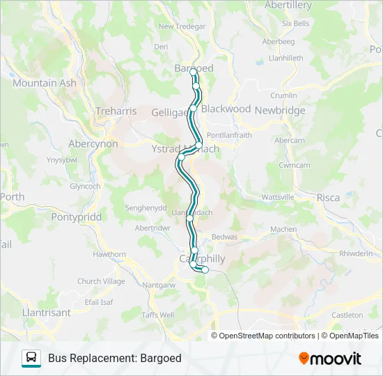 TRANSPORT FOR WALES Bus Line Map