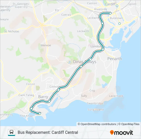 TRANSPORT FOR WALES Bus Line Map