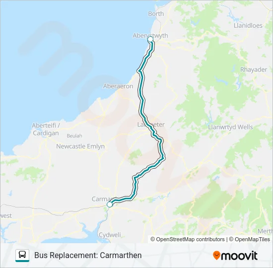 TRANSPORT FOR WALES Bus Line Map