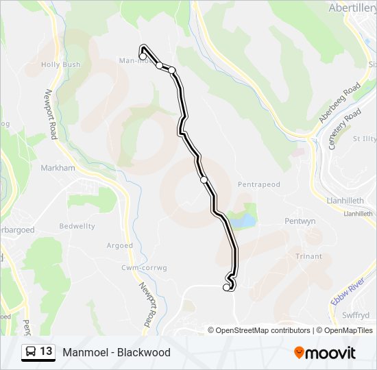 13 Bus Line Map