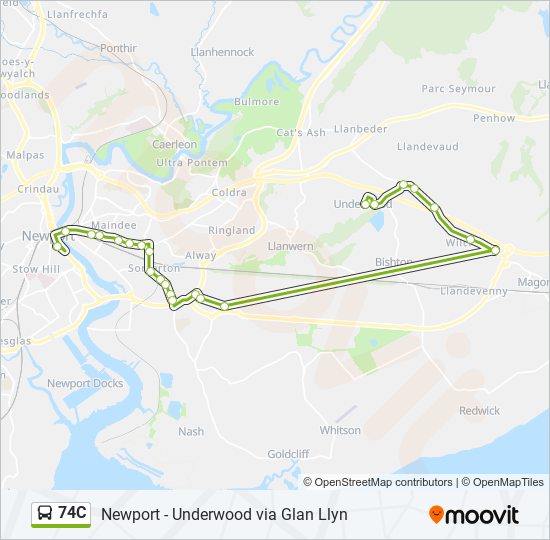 74C bus Line Map