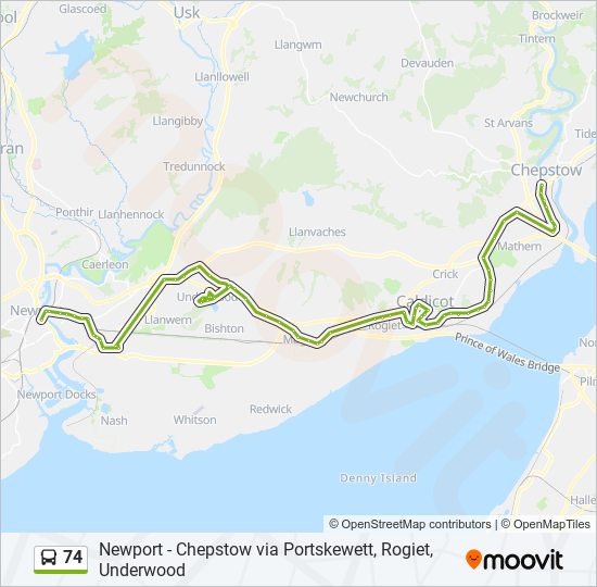 74 Route: Schedules, Stops & Maps - Chepstow (Updated)