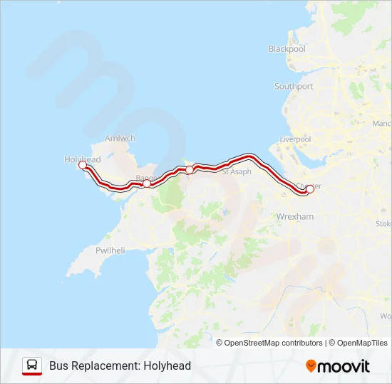 AVANTI WEST COAST Bus Line Map