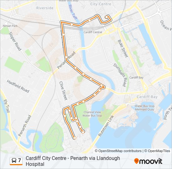 7 Bus Line Map