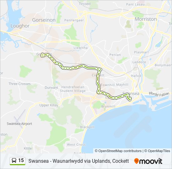 15 bus Line Map