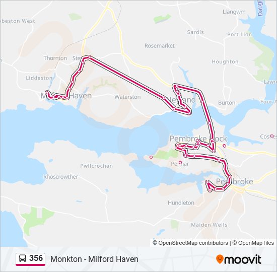 356 bus Line Map