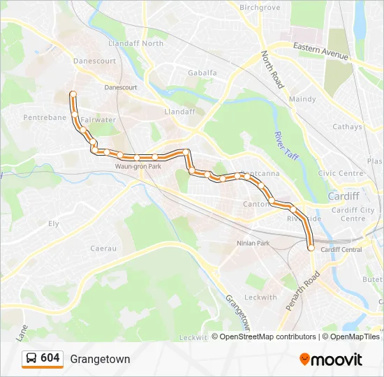 604 Route: Schedules, Stops & Maps - Grangetown (Updated)