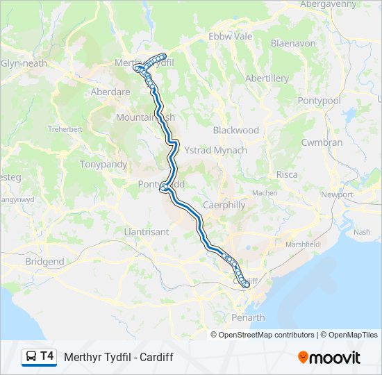 T4 bus Line Map