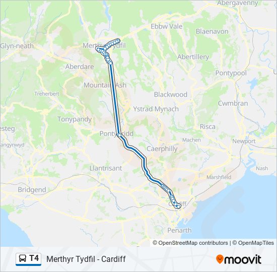 T4 bus Line Map