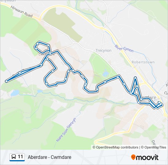 11 bus Line Map