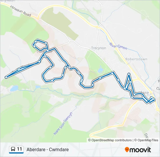 11 Bus Line Map
