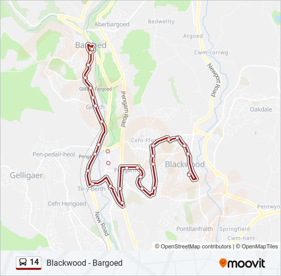 14 bus Line Map