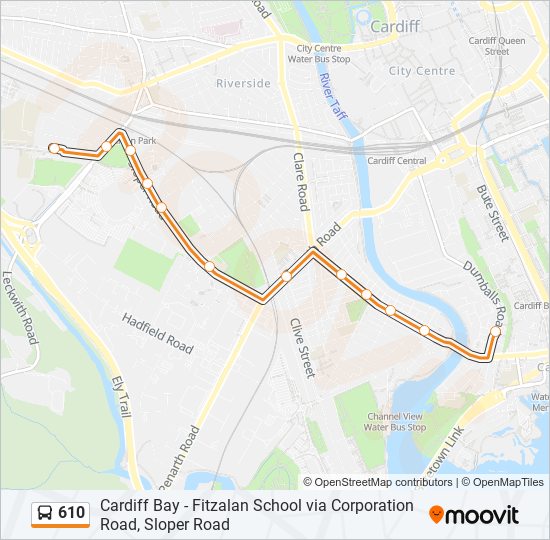 610 bus Line Map