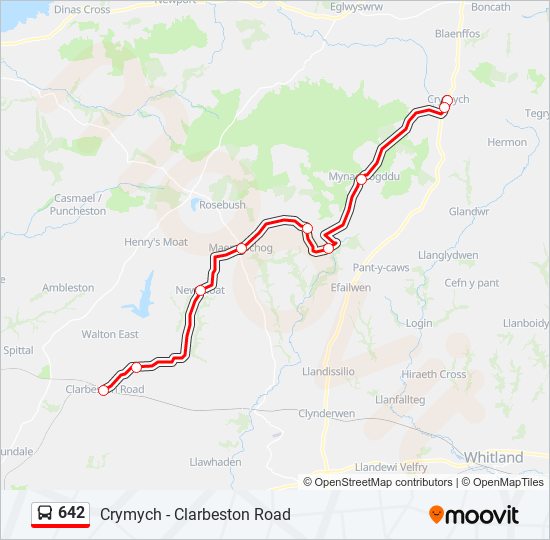 642 bus Line Map