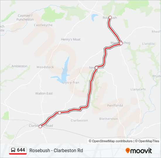644 Bus Line Map