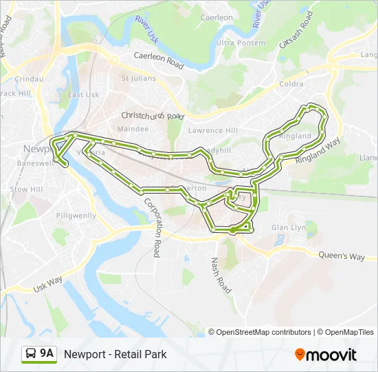 9A Bus Line Map