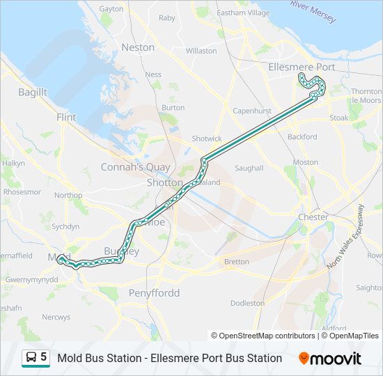 5 Bus Line Map