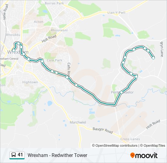 41 bus Line Map