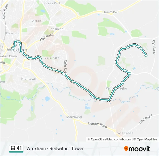 41 Bus Line Map