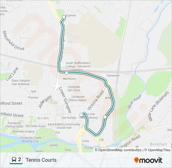 2 Bus Line Map