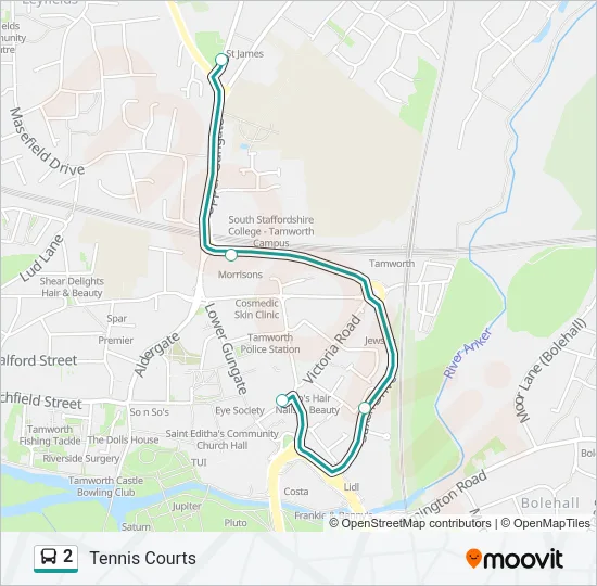 2 Bus Line Map