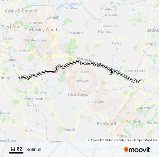 82 Bus Line Map