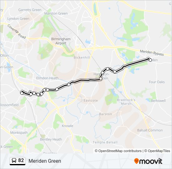 82 Bus Line Map
