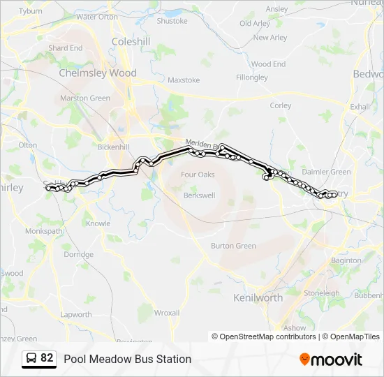 82 Route: Schedules, Stops & Maps - Pool Meadow Bus Station (Updated)
