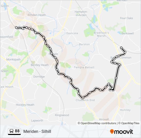 88 Bus Line Map