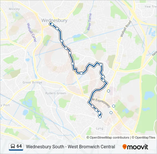 64 Bus Line Map
