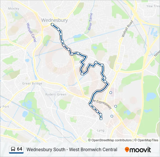 64 Bus Line Map