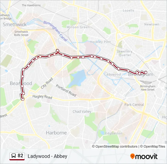 82 Bus Line Map