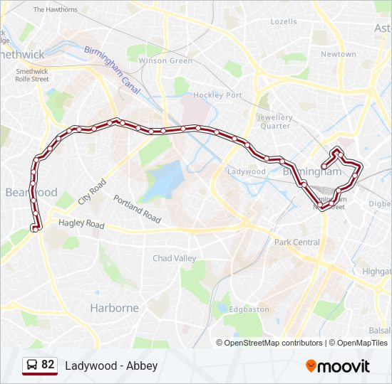 82 Bus Line Map