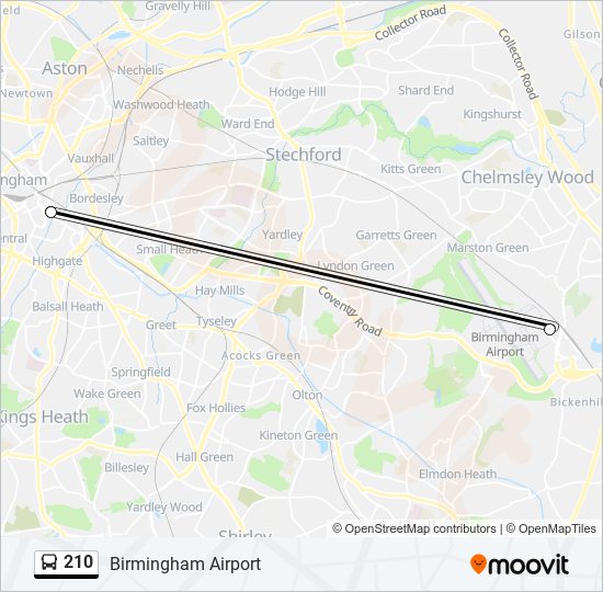 210 bus Line Map