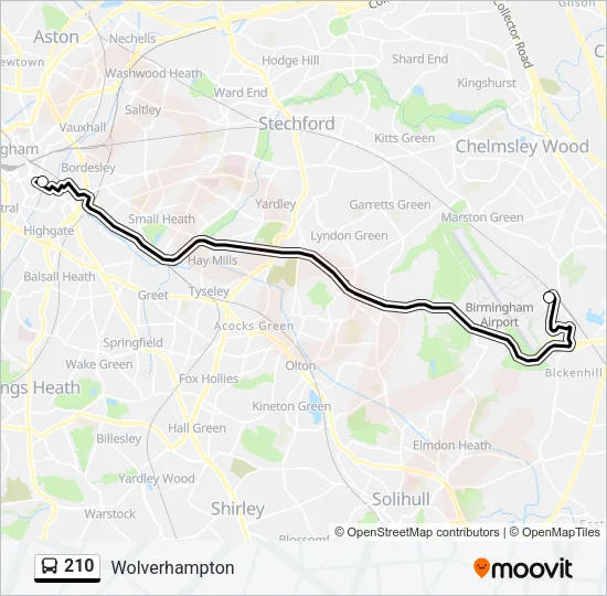 210 Bus Line Map