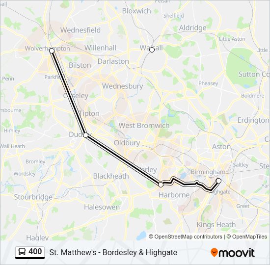 400 Bus Line Map