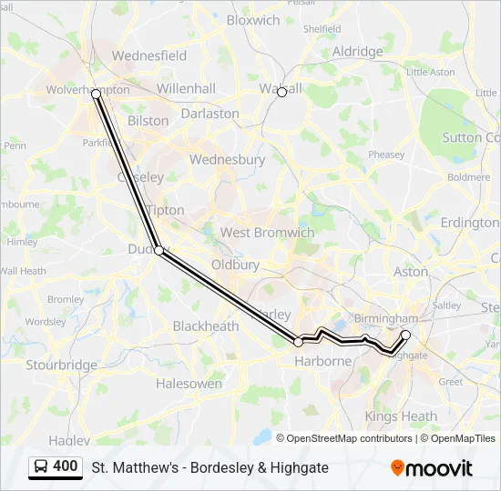 400 Bus Line Map