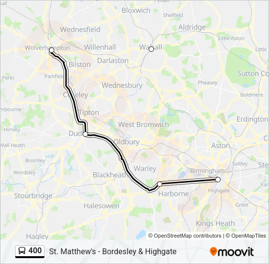 400 Bus Line Map