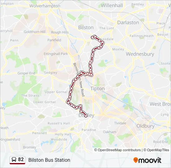 82 Bus Line Map