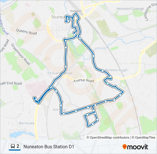 2 Bus Line Map