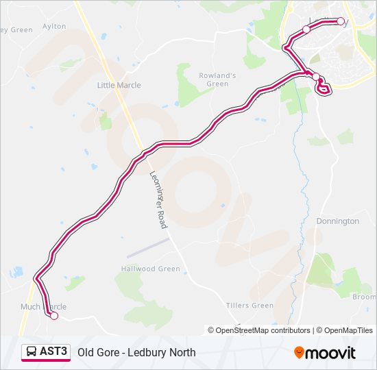 AST3 bus Line Map