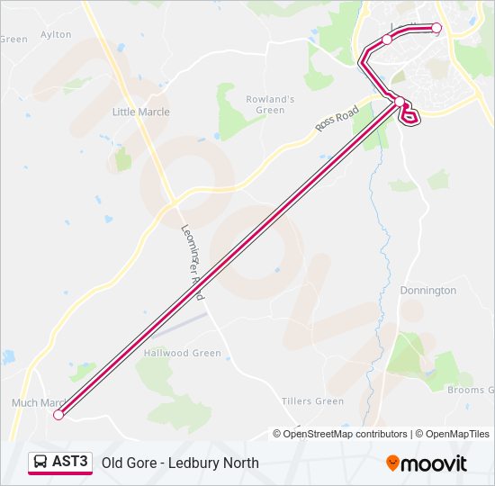 AST3 Bus Line Map
