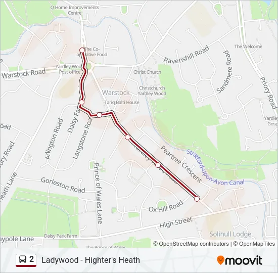 2 Bus Line Map