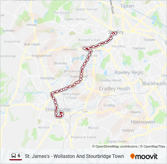 6 Bus Line Map