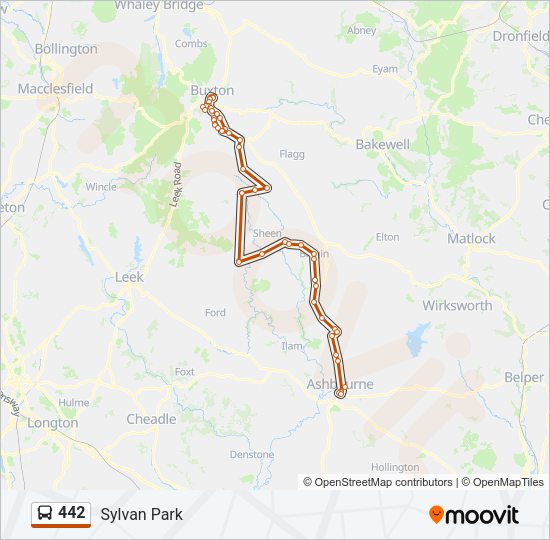 442 bus Line Map