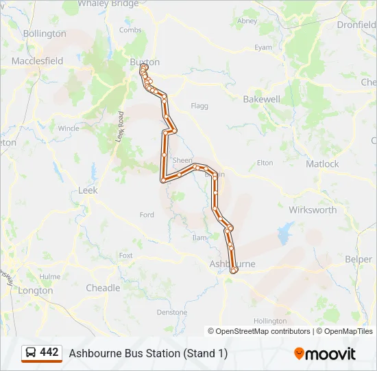 442 Bus Line Map
