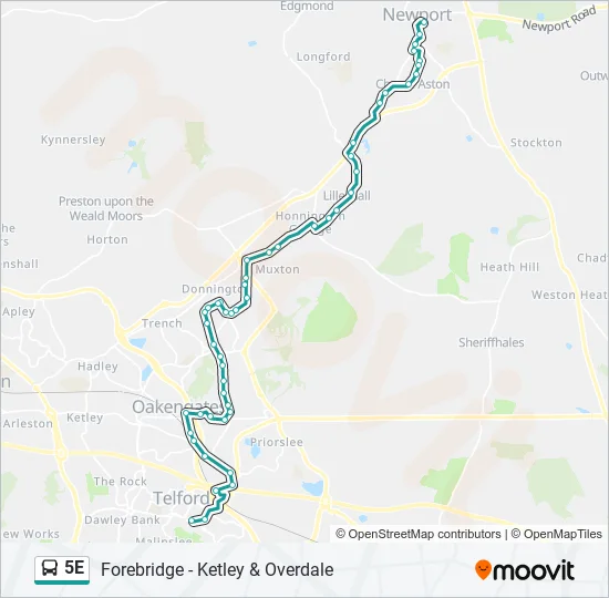 5E Bus Line Map