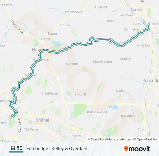 5E Bus Line Map